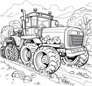 traktor-ausmalbild-mit-pflanzen-auf-dem-bauernhof