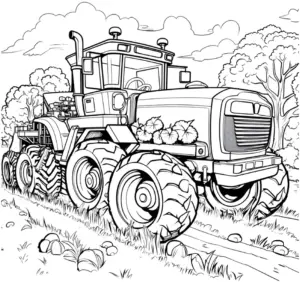 traktor-mit-gemuese-auf-dem-bauernhof