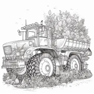 traktor-umgeben-von-pflanzen-und-blumen