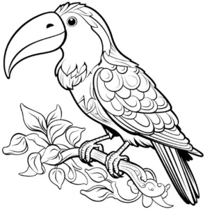 tukan-auf-einem-zweig-mit-blaettern