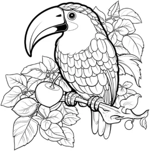 tukan-ausmalbild-mit-blaettern-und-ast