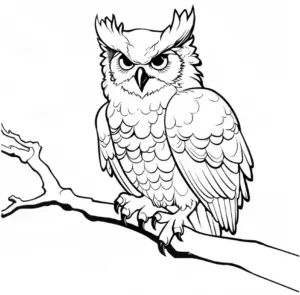 uhu-ausmalbild-auf-einem-ast-mit-detaillierten-federn