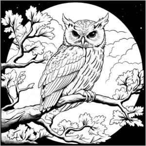 uhu-im-mondlicht-ausmalbild