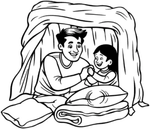 vater-und-kind-im-deckenlager