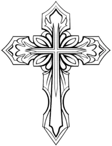 verziertes-kreuz-ausmalbild-mit-ornamentalen-details