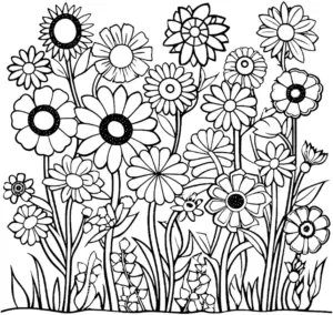 vielfalt-der-blumen-ausmalbild