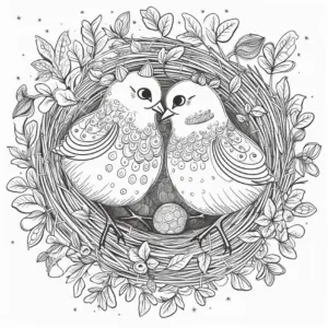 voegel-im-nest-mit-eiern-und-blaettern