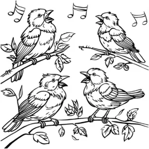 voegel-mit-noten-ausmalbild