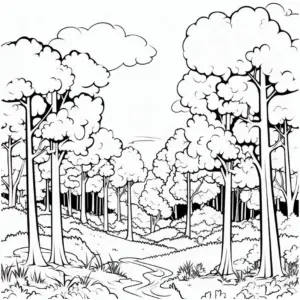 waldlandschaft-ausmalbild-mit-baeumen-und-fluss