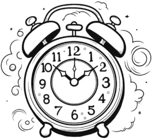 wecker-ausmalbild-mit-wolken-und-ziffernblatt