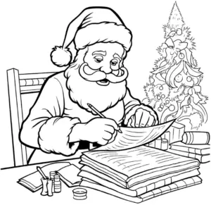 weihnachtsmann-beim-schreiben-von-briefen-ausmalbild