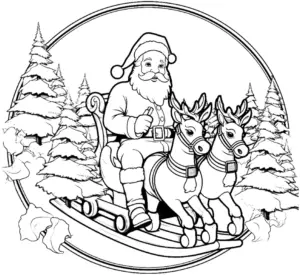 weihnachtsmann-im-schlitten-mit-reinigen-in-einer-winterlandschaft