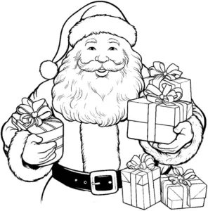 weihnachtsmann-mit-geschenken-ausmalbild