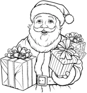 weihnachtsmann-mit-geschenken-ausmalbild