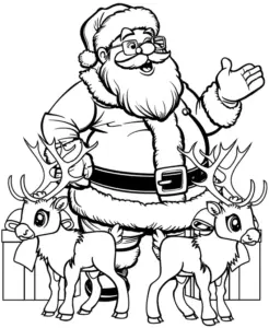 weihnachtsmann-mit-rentieren-und-geschenken