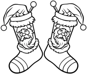 weihnachtsmann-socken-ausmalbild-mit-lustigem-gesicht
