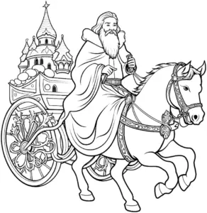 weiser-mann-auf-pferd-mit-kutsche-und-maerchenhafter-architektur