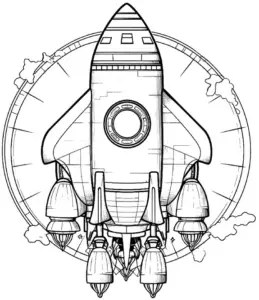 weltallrakete-im-kreis-mit-wolken