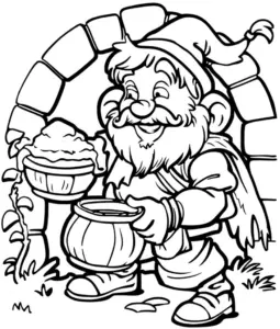 wichtel-mit-leckereien-ausmalbild