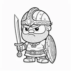 wikinger-mit-schwert-und-schild-ausmalbild
