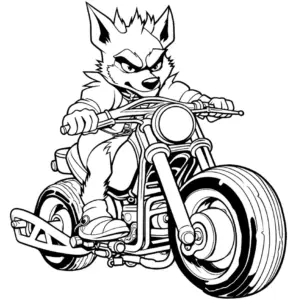 wolf-auf-motorroller-ausmalbild