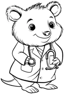 wombat-als-doktor-mit-stethoskop