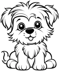 wuscheliger-hund-ausmalbild-mit-grossen-augen