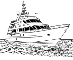 yacht-ausmalbild-auf-dem-wasser-mit-wellen-und-vogel