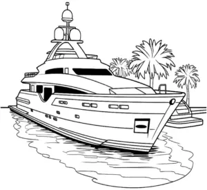yacht-mit-palmen-am-ufer-ausmalbild