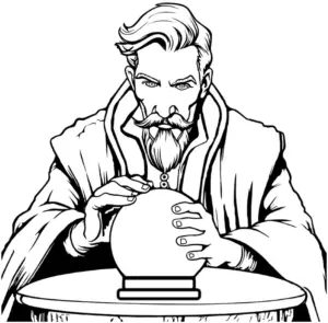 zauberer-mit-kristallkugel-ausmalbild