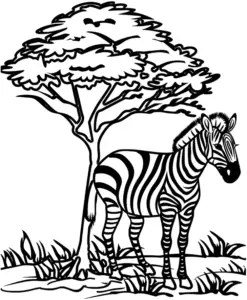 zebra-ausmalbild-mit-baum-und-natur