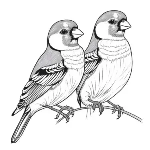 zebrafinken-ausmalbild-zweige-sitzen-auf-zweig