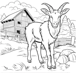 ziege-auf-dem-bauernhof-ausmalbild