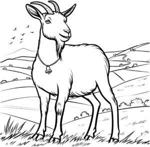 ziege-auf-dem-bauernhof-in-der-natur-stehen