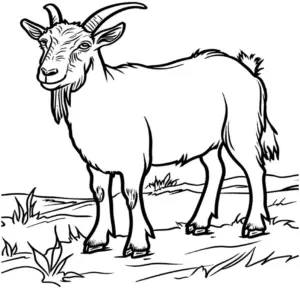 ziege-ausmalbild-mit-natuerlicher-umgebung