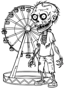 zombie-mit-riesenrad-ausmalbild