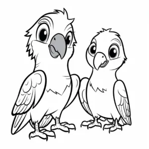 zwei-bourkesittiche-ausmalbild