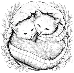 zwei-katzen-im-korb-ausmalbild