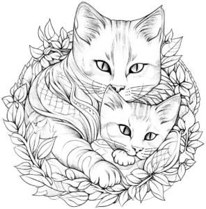 zwei-katzen-im-pflanzenkranz