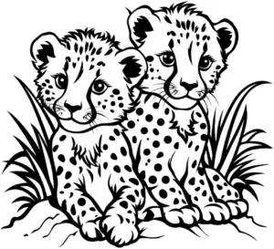 zwei-niedliche-geparden-in-der-natur